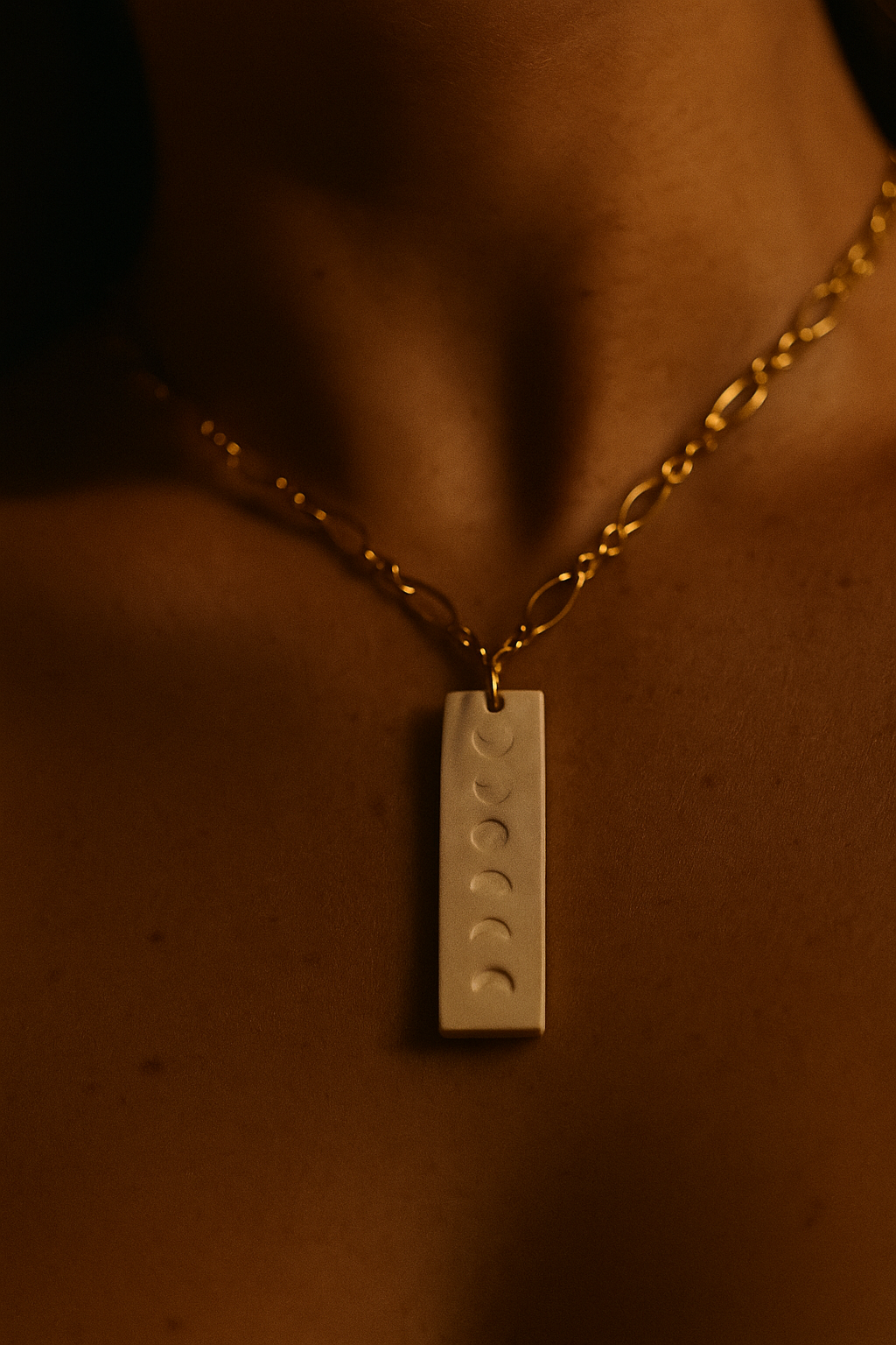 Mira Necklace - amber + clay