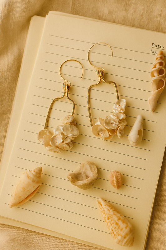 Selene Earrings - amber + clay