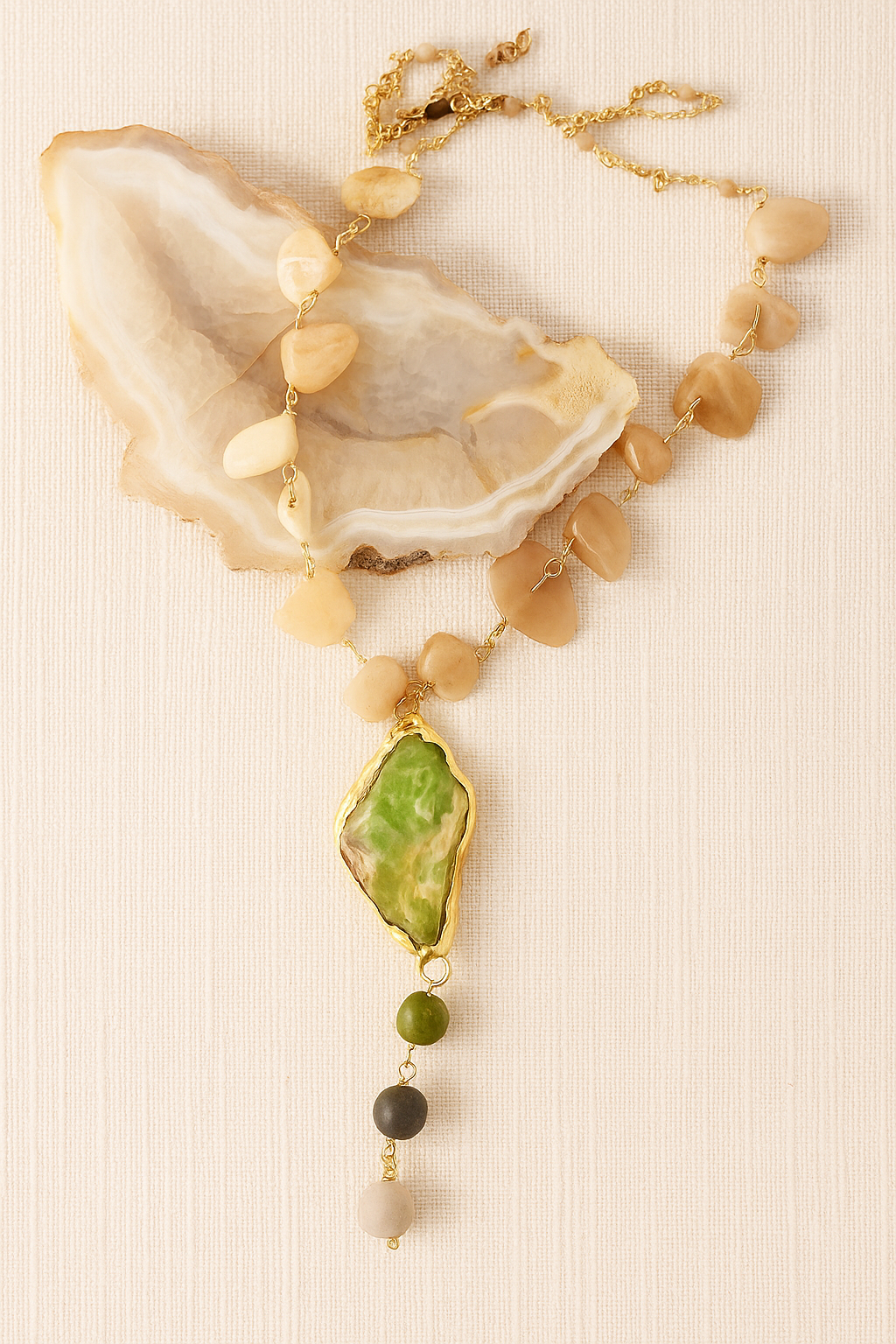 Vibrance Necklace - amber + clay