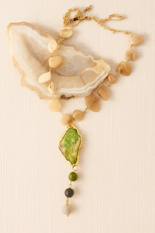 Vibrance Necklace - amber + clay