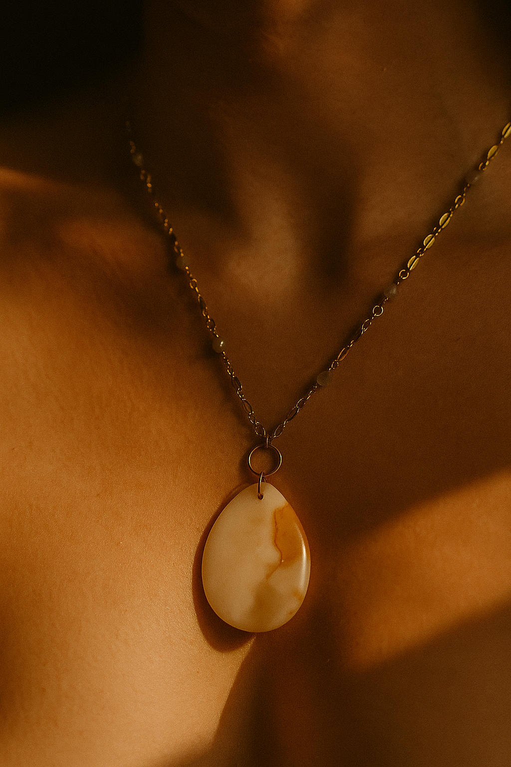 Serenity Necklace - amber + clay