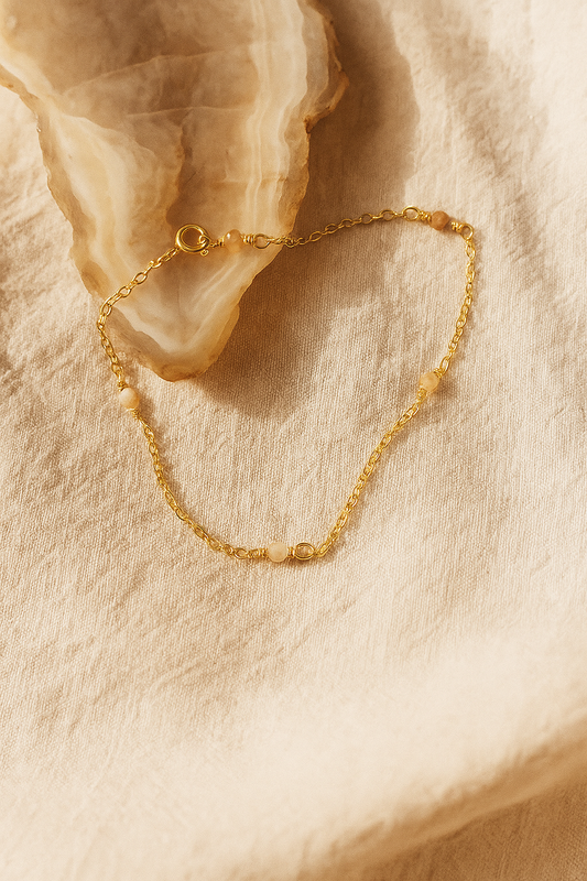 Sundown Bracelet - amber + clay