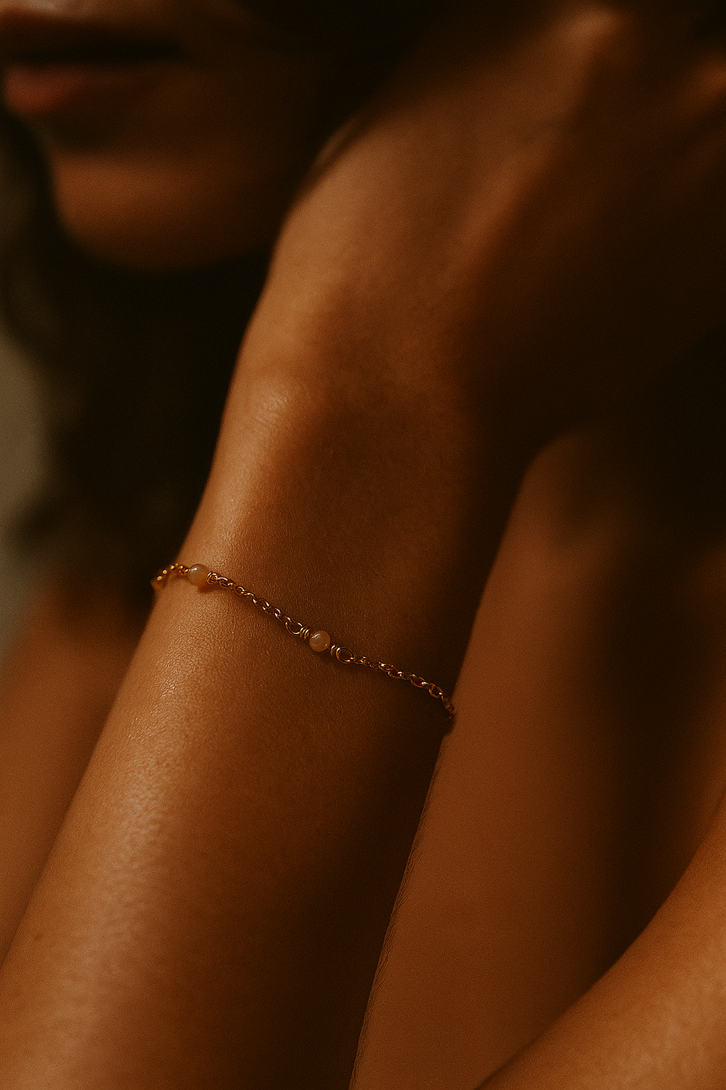 Sundown Bracelet - amber + clay