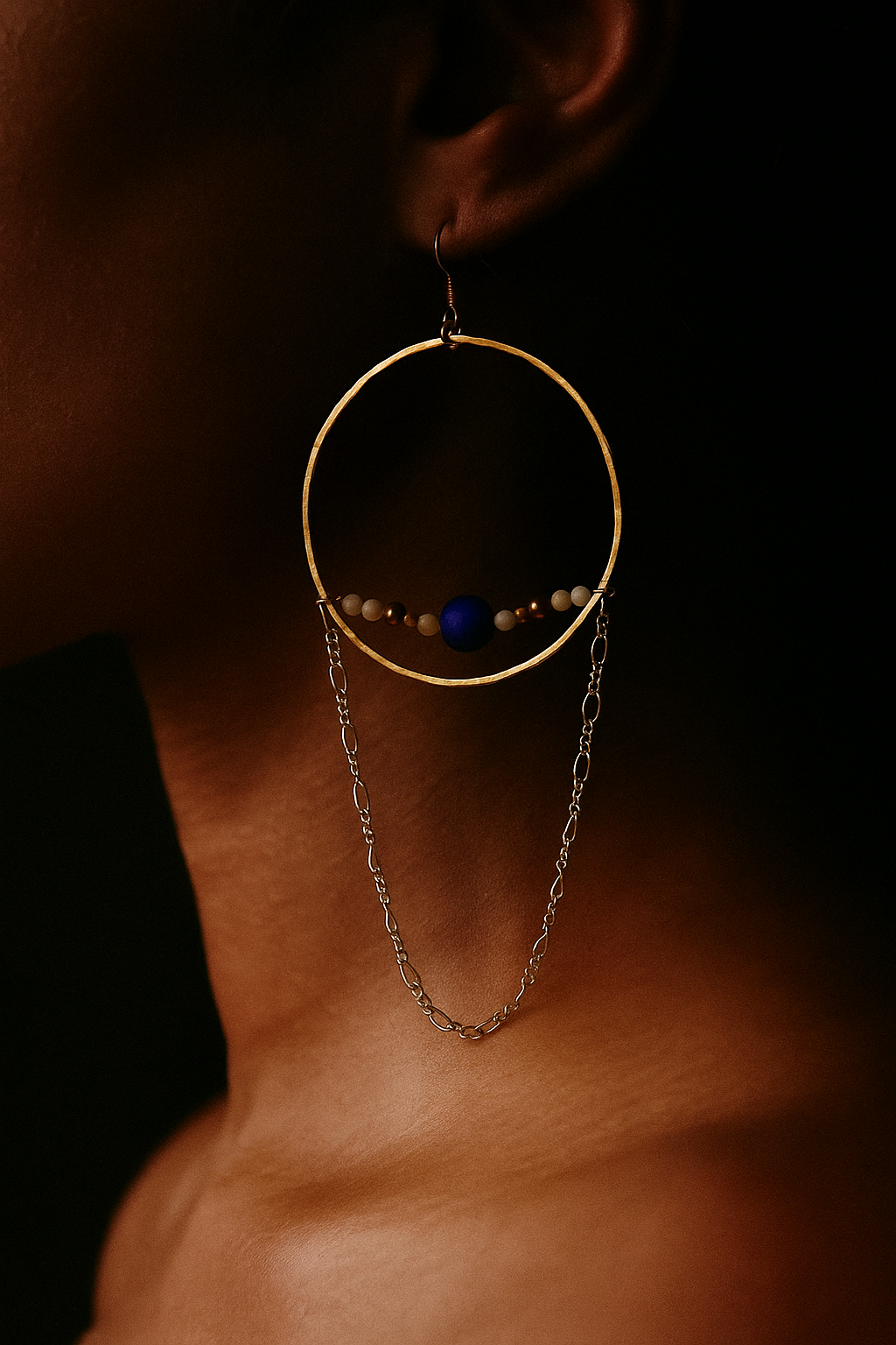 The Carrie Earrings - amber + clay