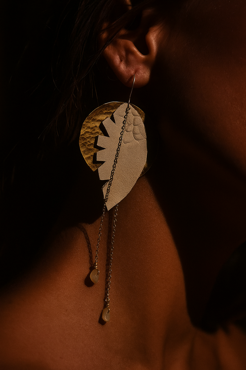 Lolita Earrings - amber + clay