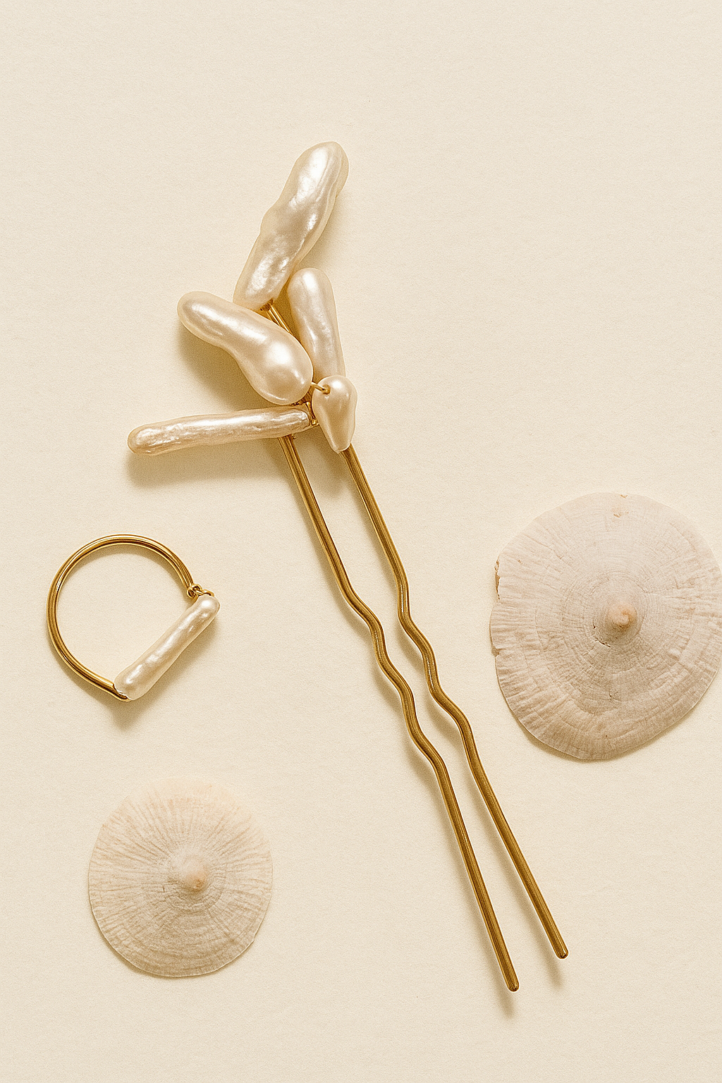 Kaia Hair Pin - amber + clay